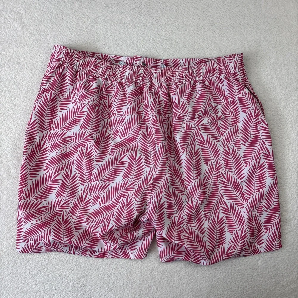 GENTEAL Mens Swim Shorts XL Pink Pattern Lined 7